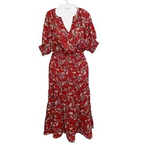 Lascana Maxi Dress Womens Size 4 Paisley Tiered Long Peasant Boho Cottagecore